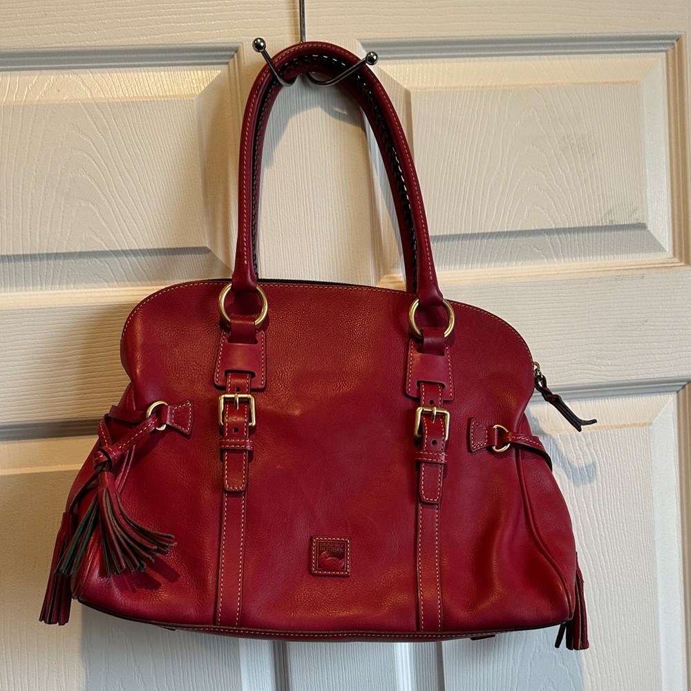Dooney & Bourke Florentine Dome Red Leather Handbag